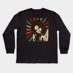 Lauryn Hill // Vintage Style Kids Long Sleeve T-Shirt